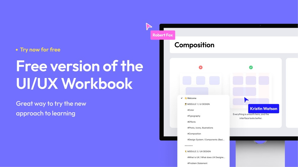 FREE version of the UI/UX Workbook