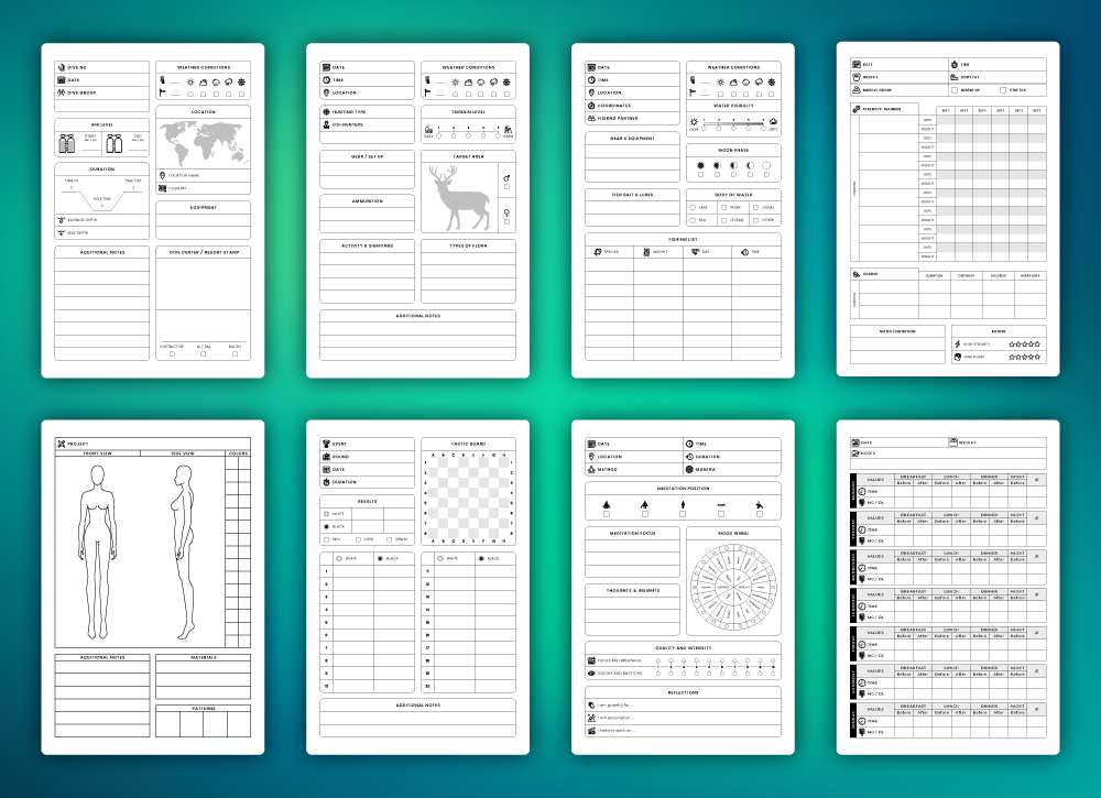 +31 Free Low Content Book and Coloring Book Interior Templates for