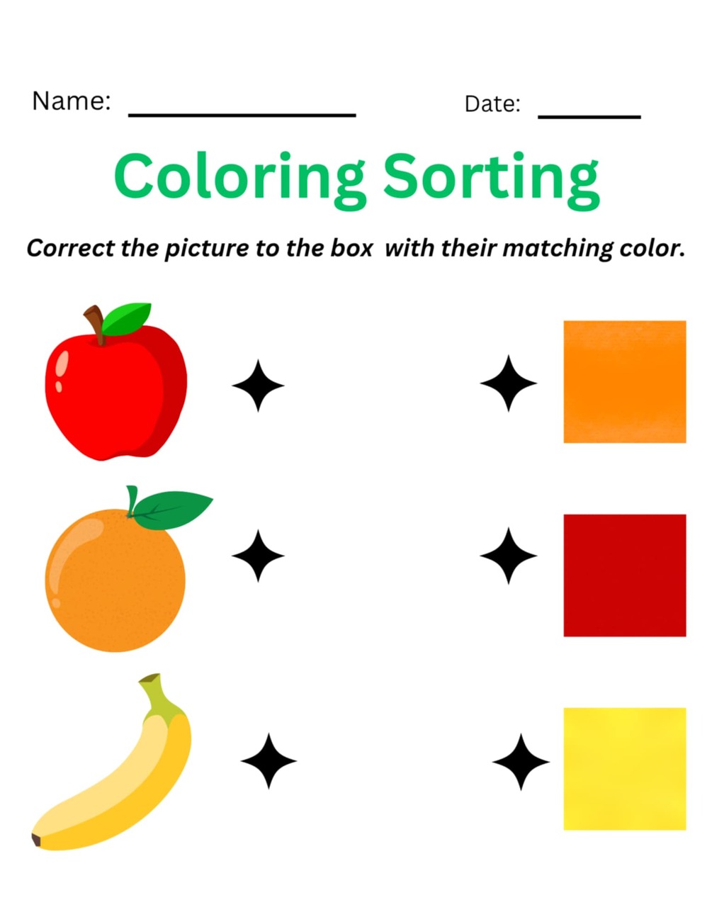 Color Sorting Fun: A Visual Learning Experience