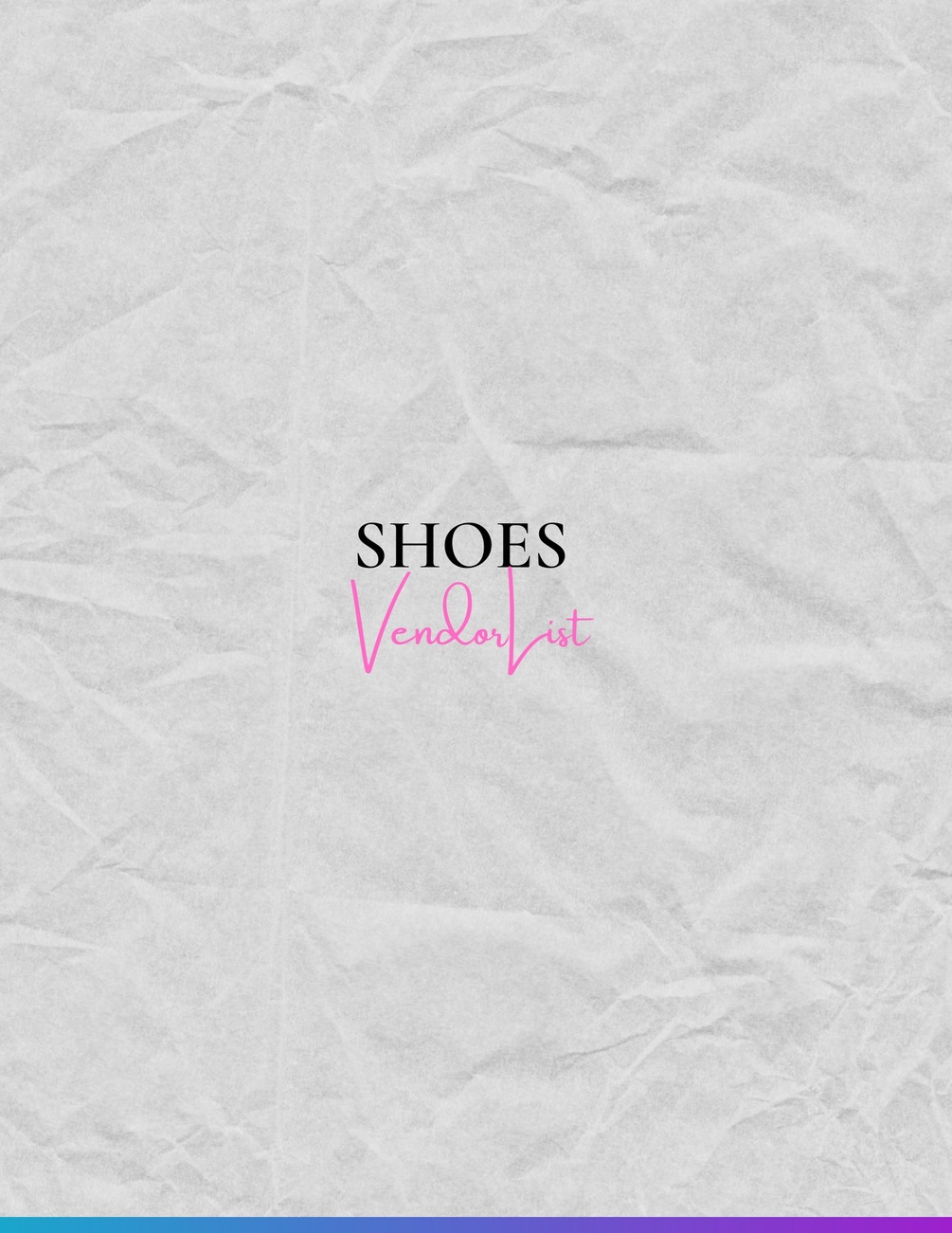 Shoe Vendor List