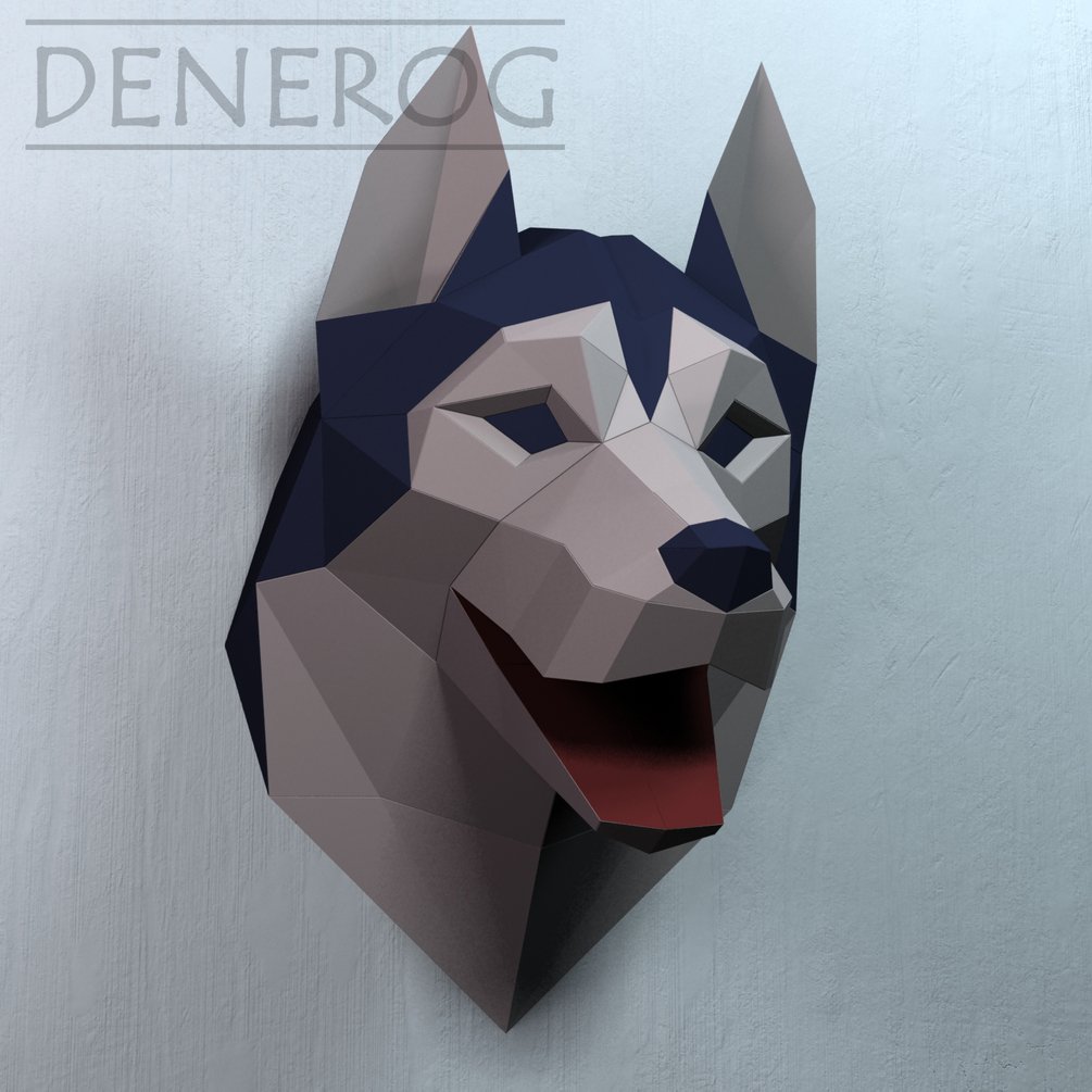 Papercraft template-Husky