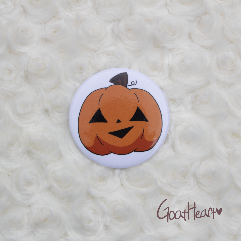 Smiling Pumpkin Button