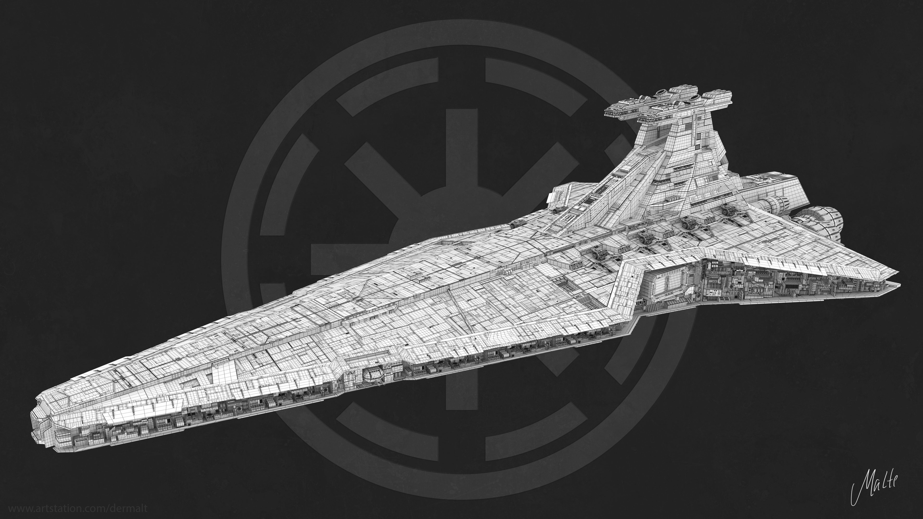 Venator-class Star Destroyer Free 3D model