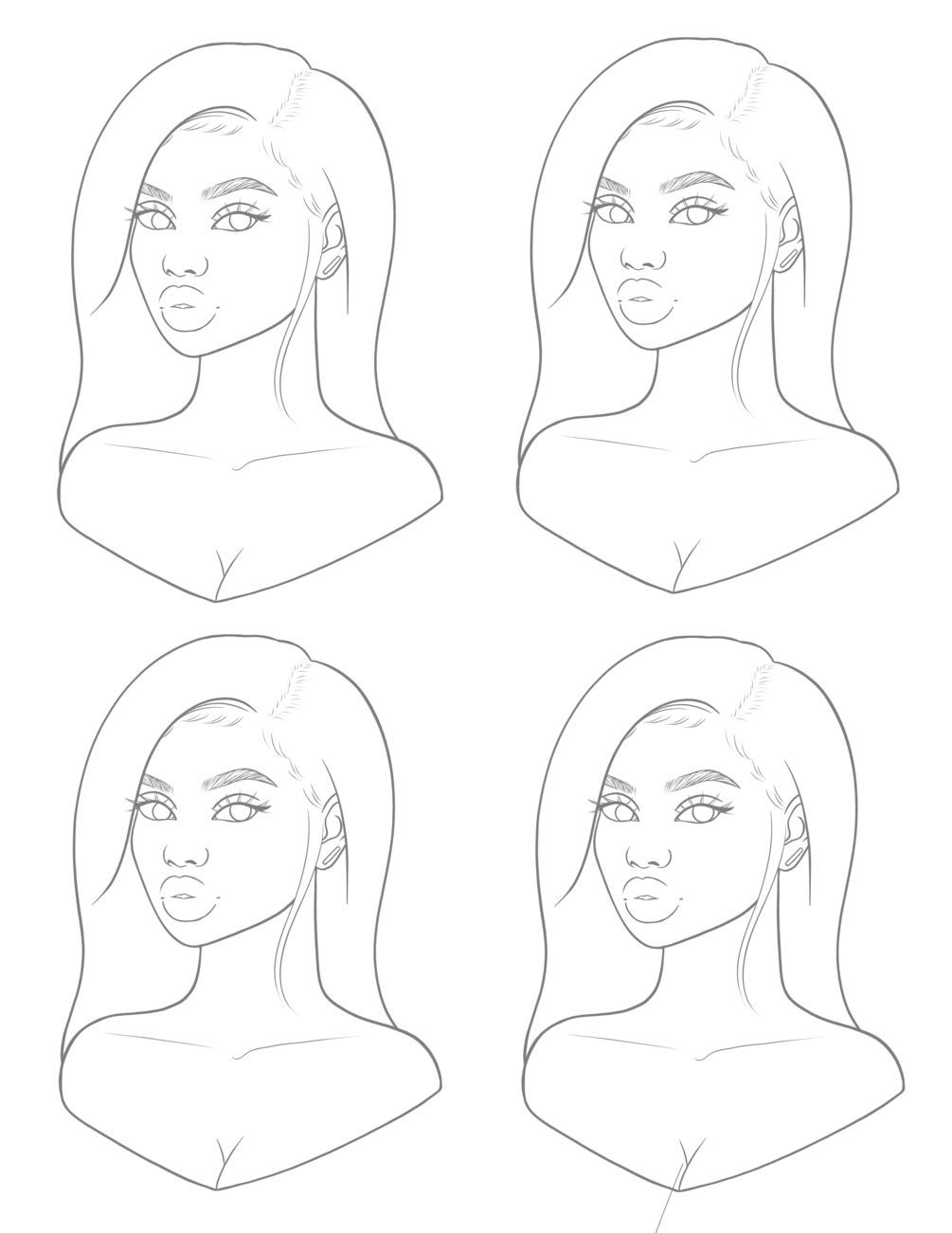 Baddie Coloring Page 