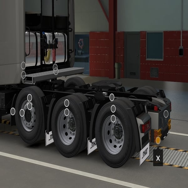 [rear mudflaps tuning part] Scania NG rear Extra mudflaps by WC007 D3SIGN