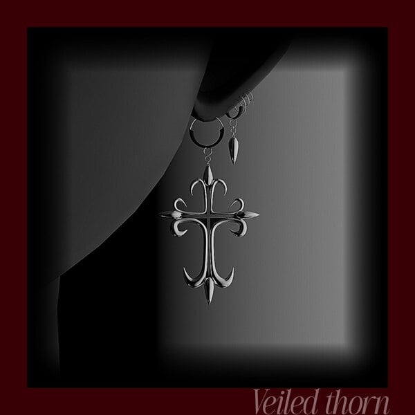 Gothic cross earrings