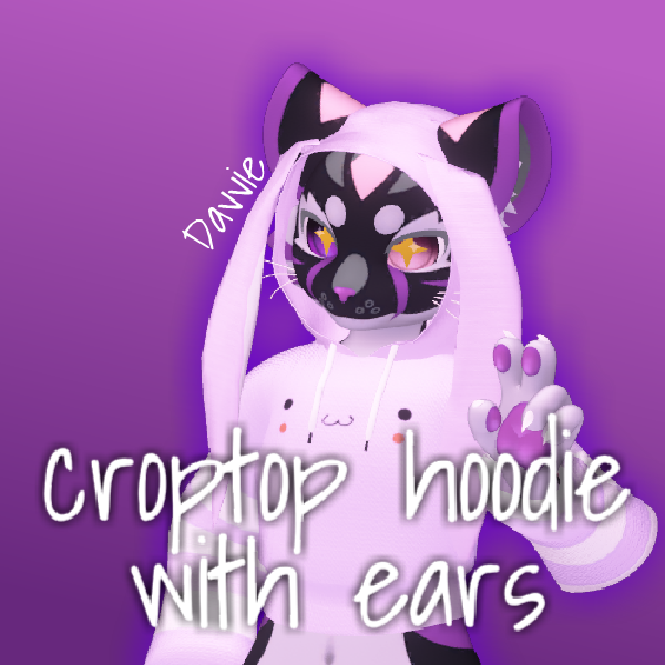 Croptop Hoodie with Ears for Mayu!
