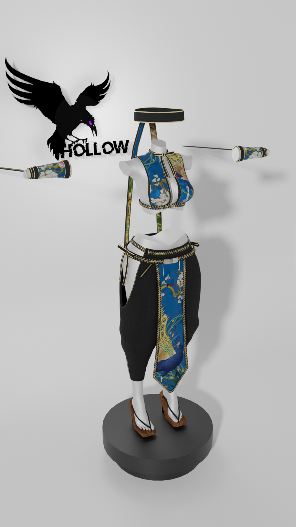 Female Ninja Outfit 3d Asset