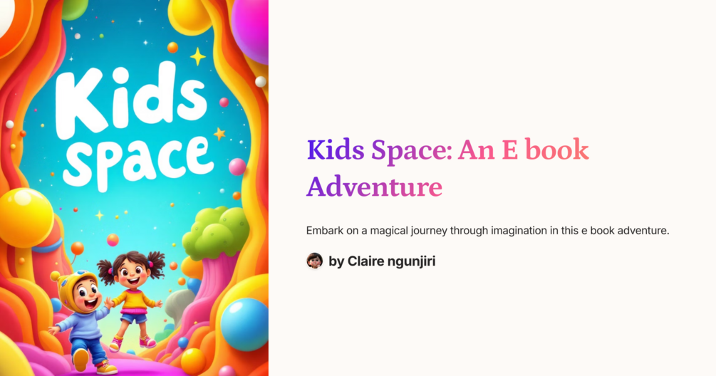 kids space ebook adventure