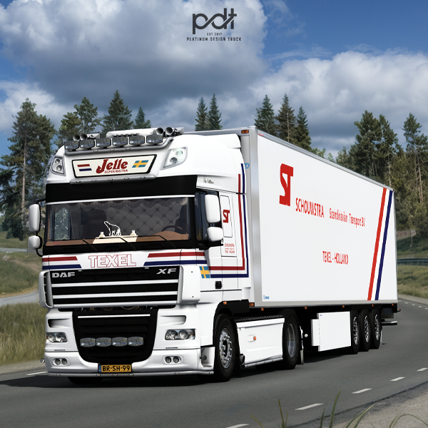 DAF XF 105 + Trailer "Jelle Schouwstra" by PlatinumDesignTruck