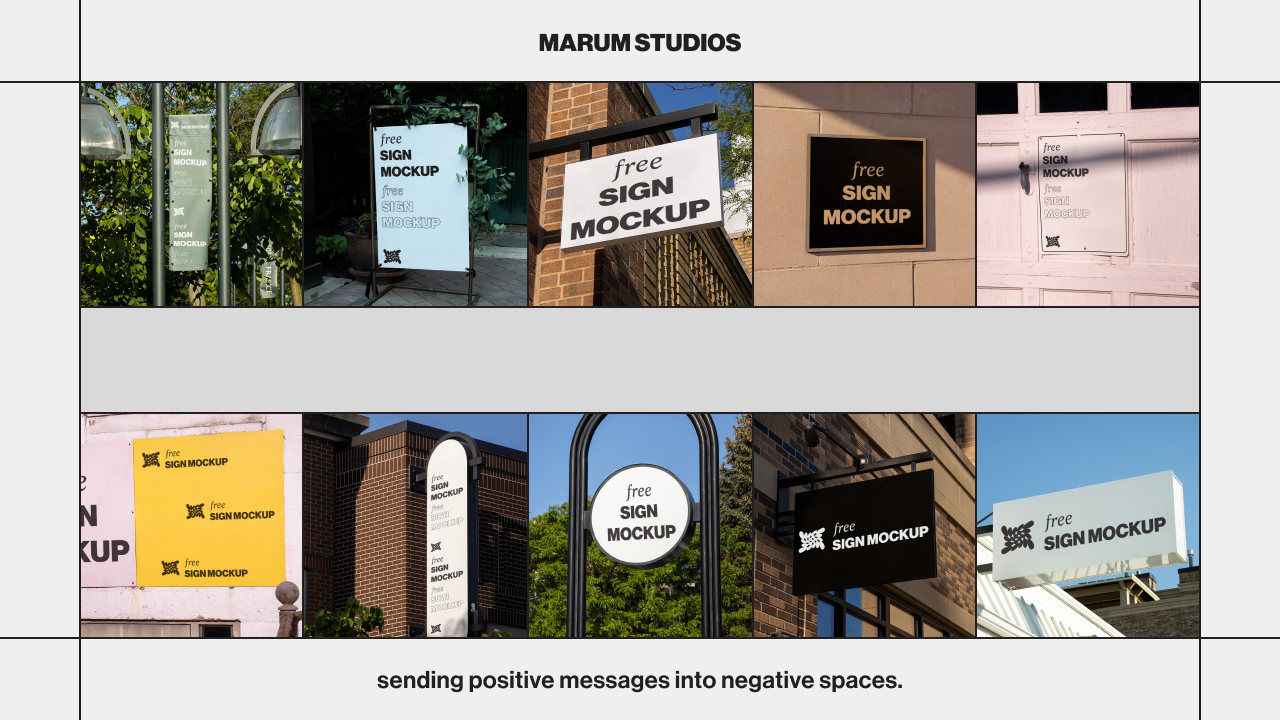 Free Sign Mockups [pt. 1]