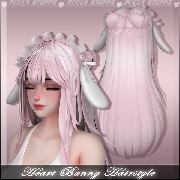 ❥-┊ Heart Bunny Hairstyle ┊ Commercial Use