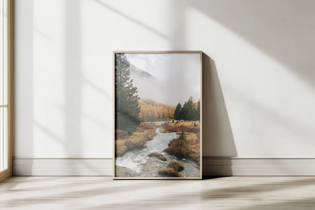 Printable Forest Photography Nature Landscape Large Wall Art Orange