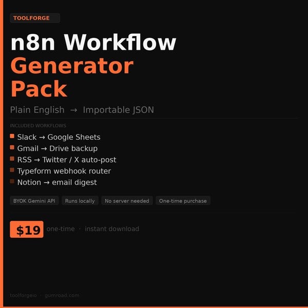 n8n Workflow Generator Pack preview