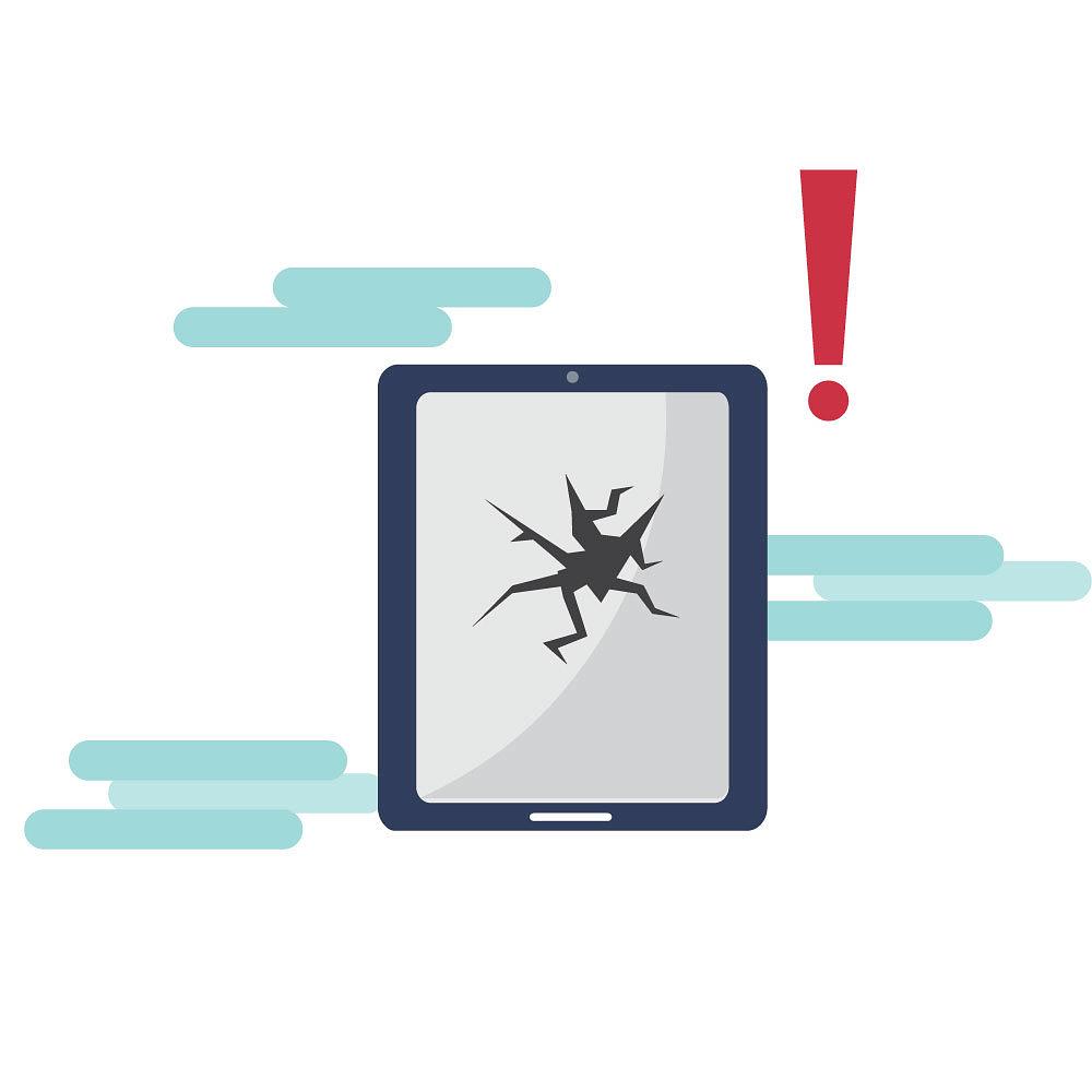 Broken Tablet Icon svg (Format SVG, AI and PNG)