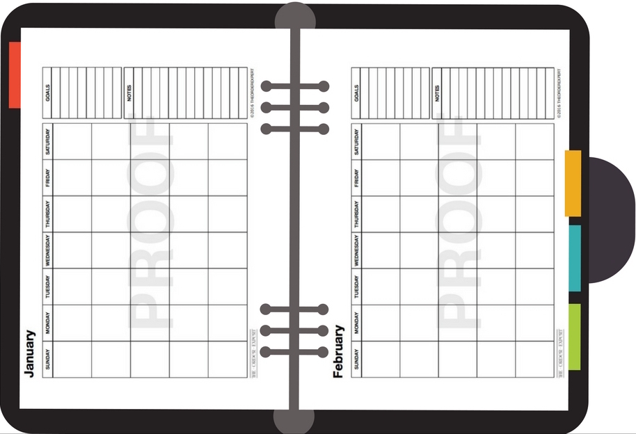 Monthly Landscape Blank Calendar: Downloadable Printable