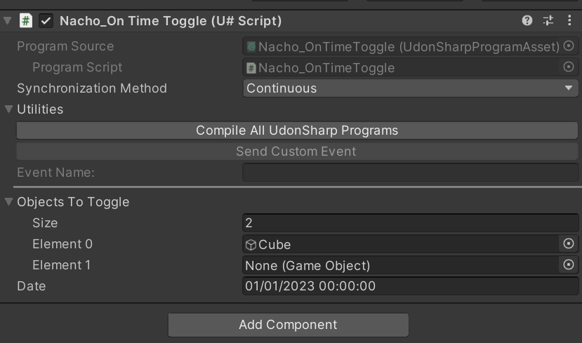 Nacho_'s *OnTimeToggle* Script for VRChat UDON - FREE