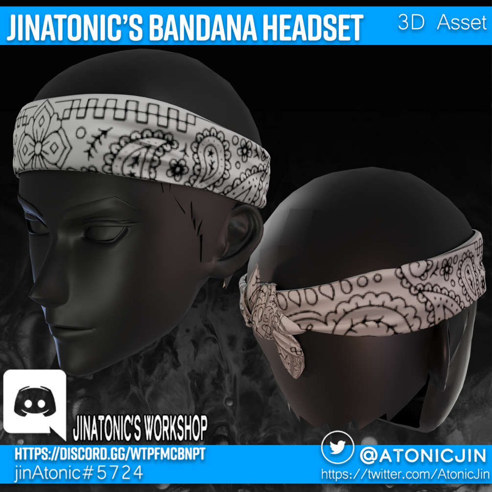 jin-atonic-s-bandana-headband-3d-asset-personal-commercial-license