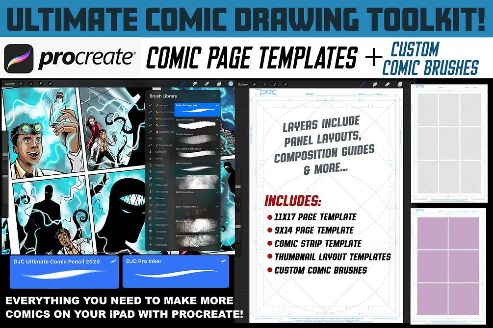 How To Make A Coloring Page In Procreate ~ Ultimate Comic Page Template