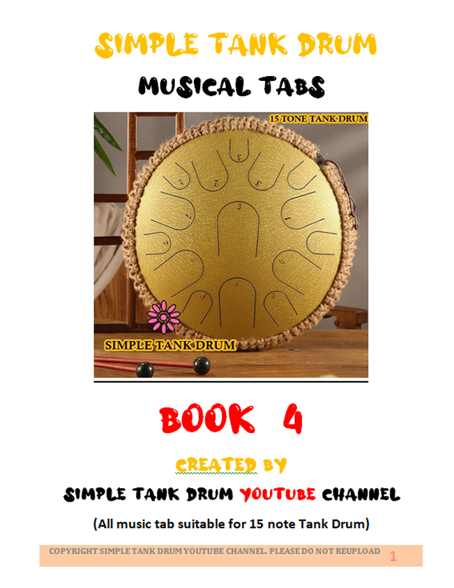 Steel Tongue Drum Musical Tabs Vol. 4
