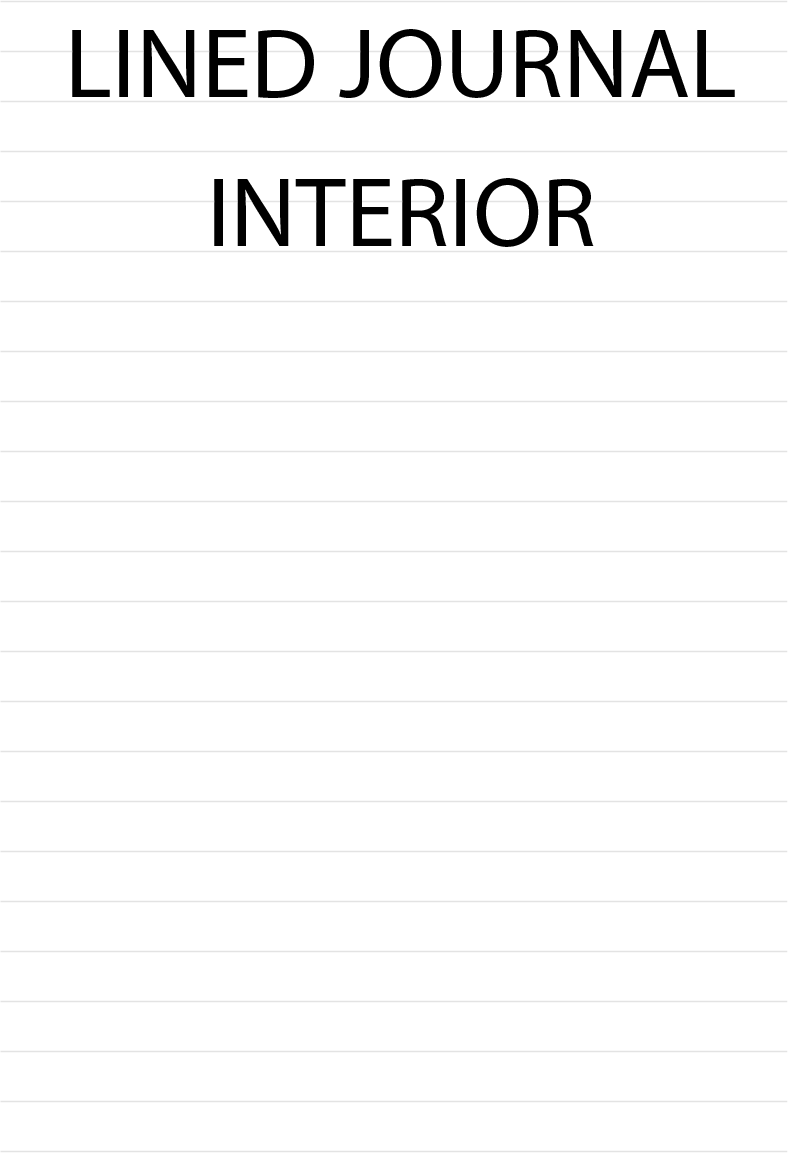 Lined paper interior for KDP 6x9in size