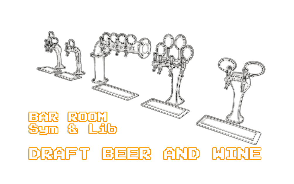 Bar room symbols and libraries: 7. Draft beer and wine