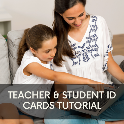 Homeschool teacher student identification cards tutorial