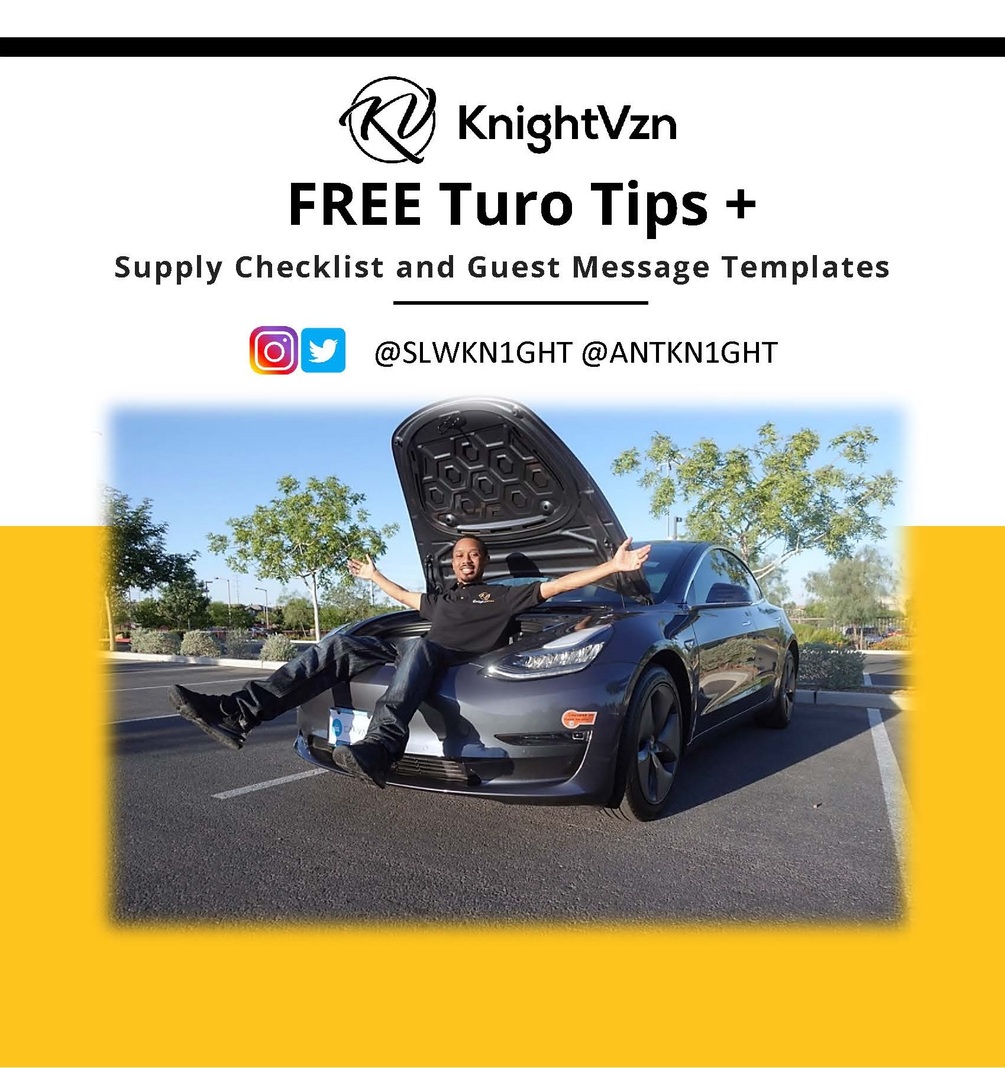 FREE Turo Tips + Supply Checklist and Guest Message Templates