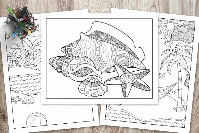 Beach Coloring Pages