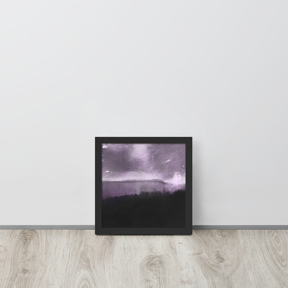 Purple Framed Poster image mockup