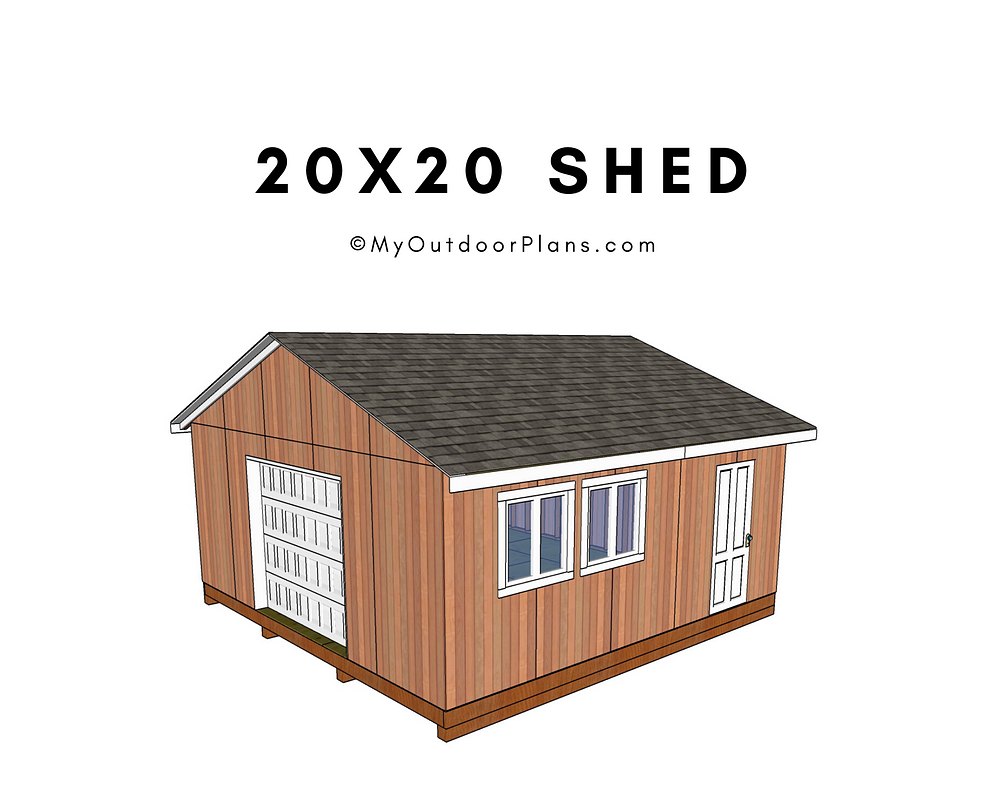 20x20 Gable Shed Plans