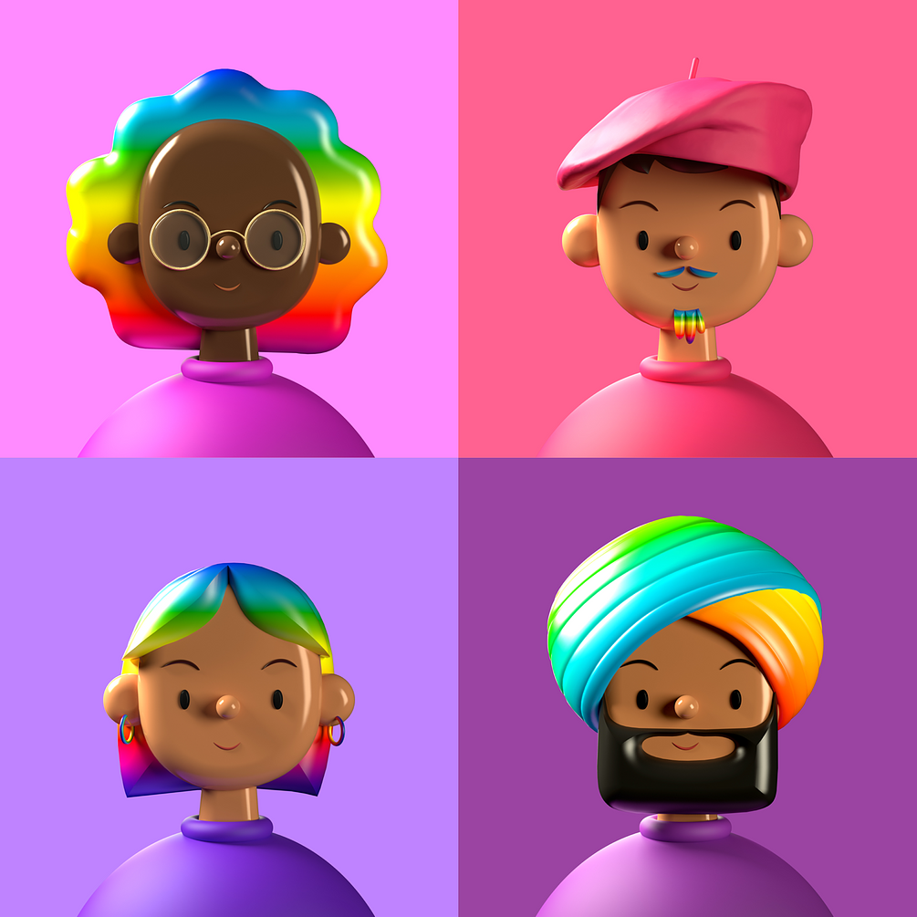 Toy Faces 3d Avatar Library Free Demo Bundle 8 Avatars Limited Use