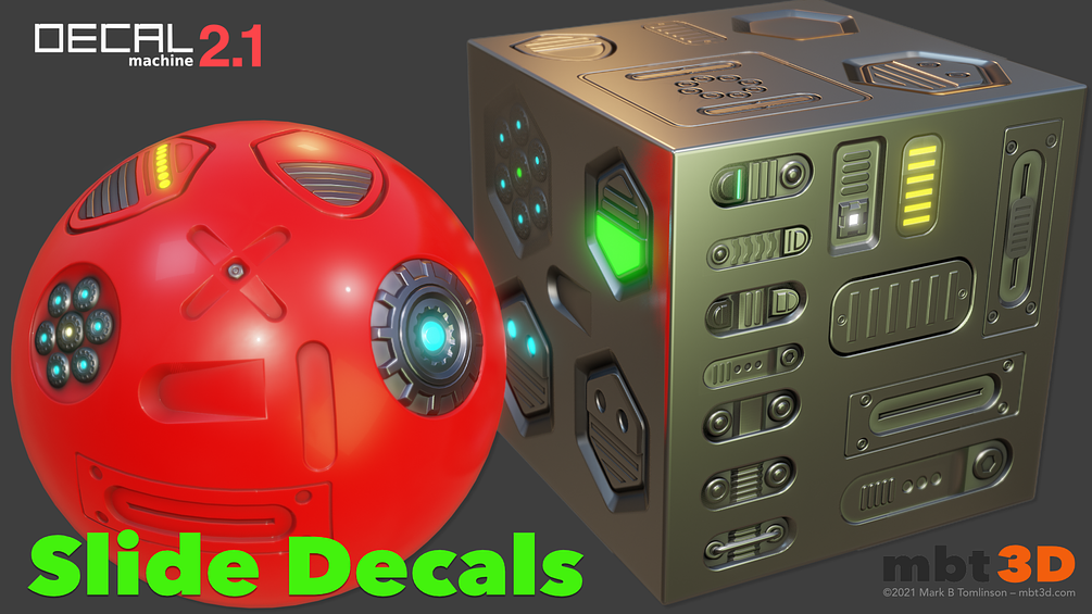 Slide Decals Blender Decalmachine