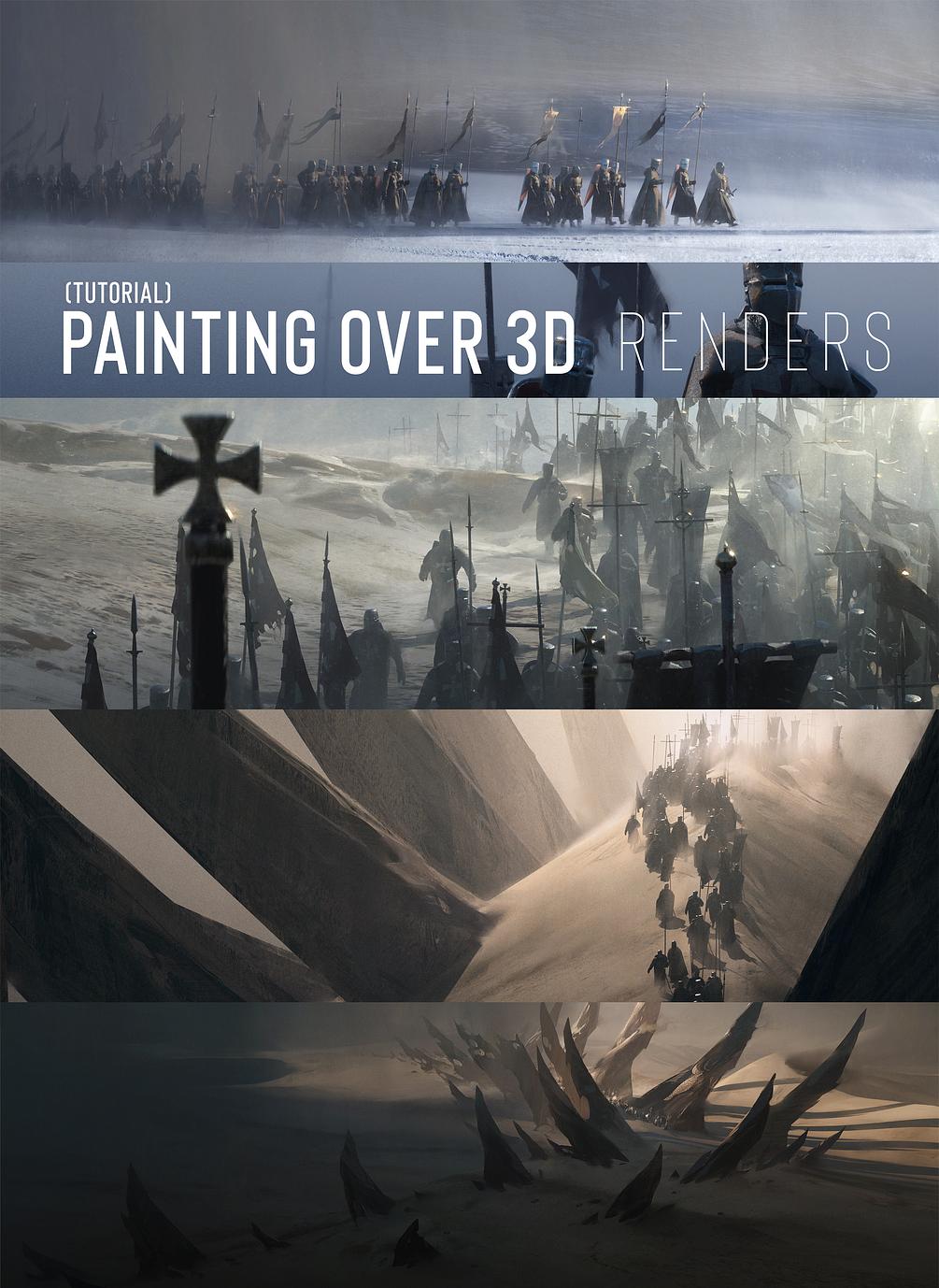 Painting over 3D renders