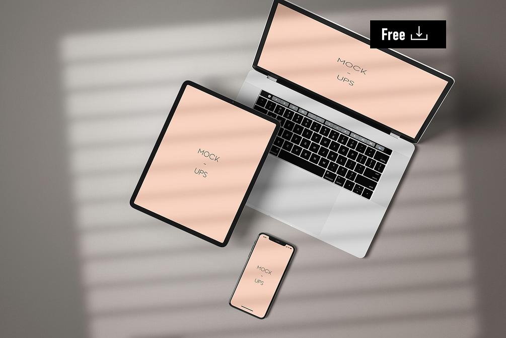 Top View Devices Mockup