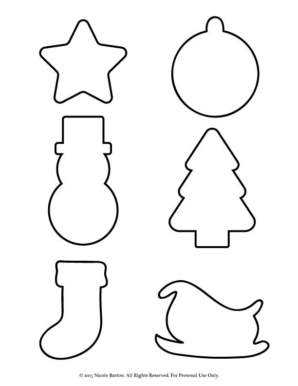 Printable Christmas Cookie Cutters Coloring Page ( Item 013)