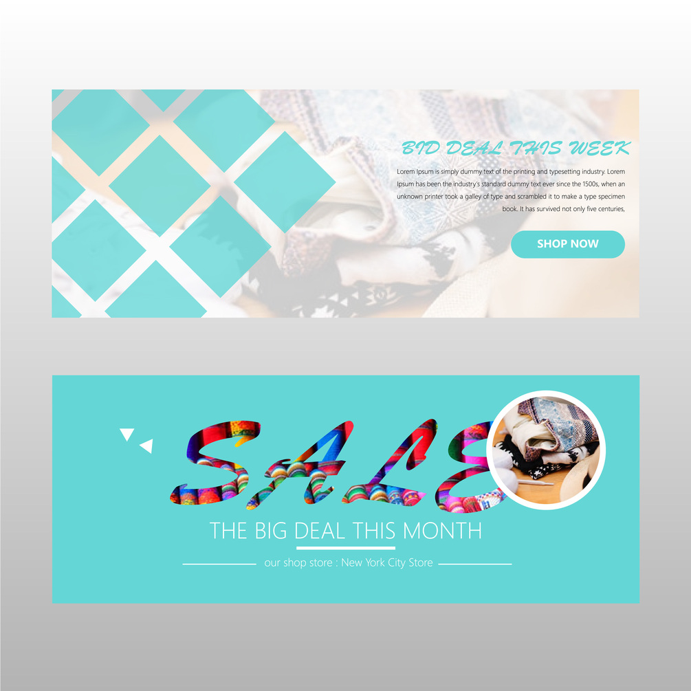 Elegant Web Store Banner Free Illustrator Download