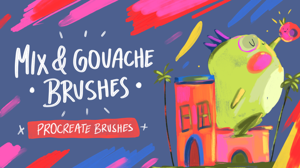 Mix and Gouache brushes for Procreate