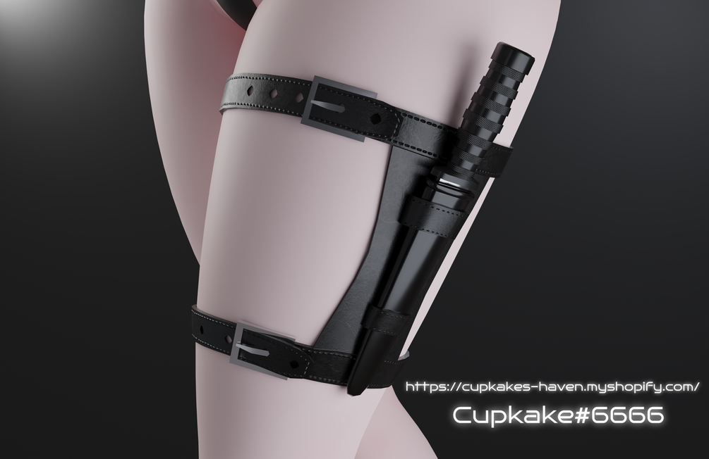 Combat knife and Thigh Holster (3D Model license)