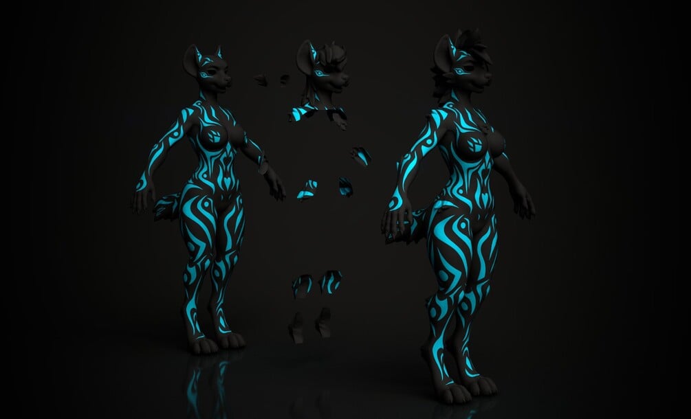 furality-aqua-hyenid-emissive-texture