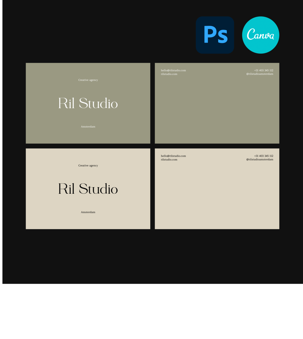 Minimal editable business card