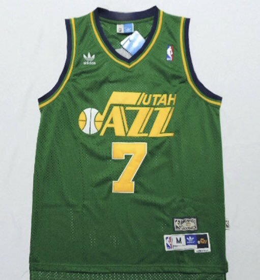 Pete Maravich Utah Jazz Throwback Jersey (Green, Purple, White)