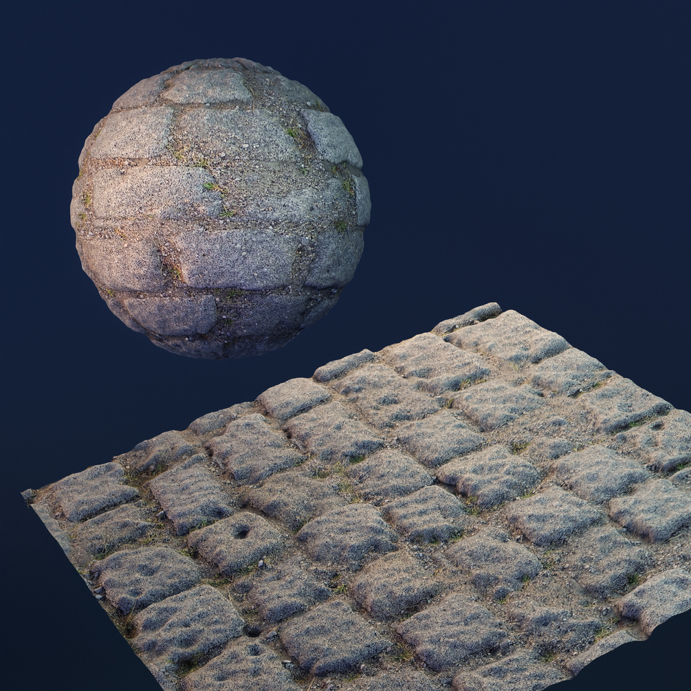 PBR MATERIAL grey ground tiles