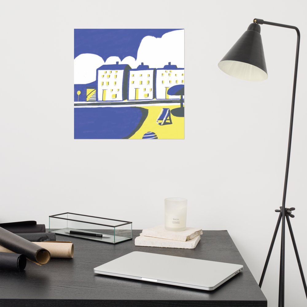 Beach Town Poster Cristina Susano Portfolio