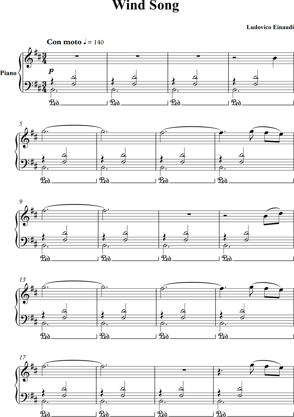 Ludovico Einaudi Wind Song