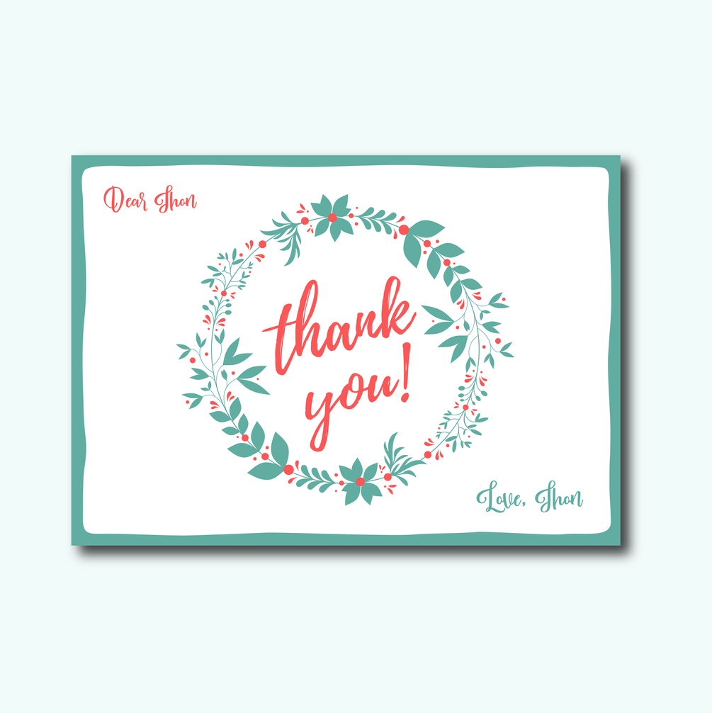 thank you card template Design