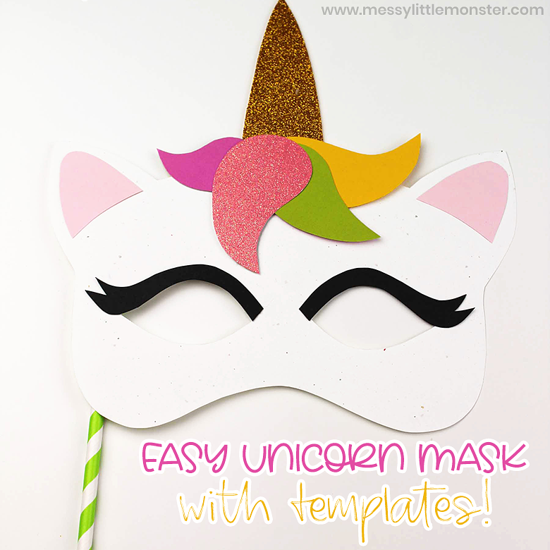 unicorn mask craft template