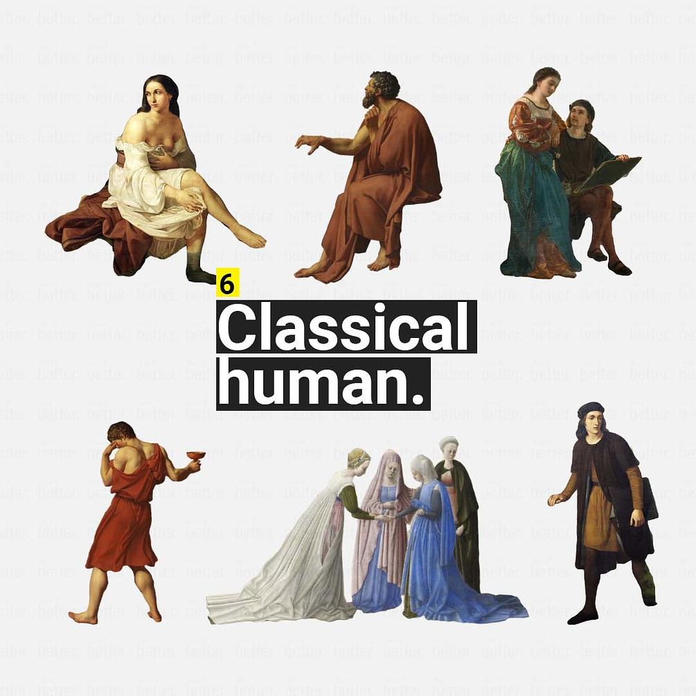 Human Figures of Classic Paintings by Show it Better