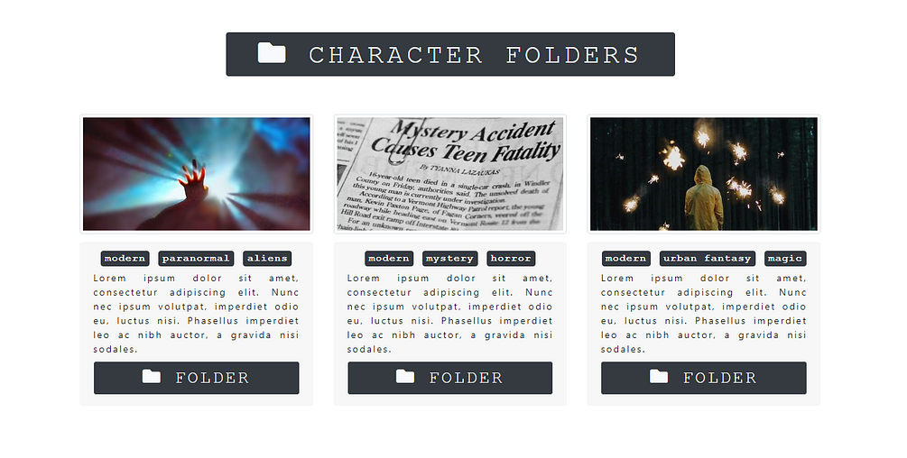 Toyhouse // Labeled Folders // [HTML]