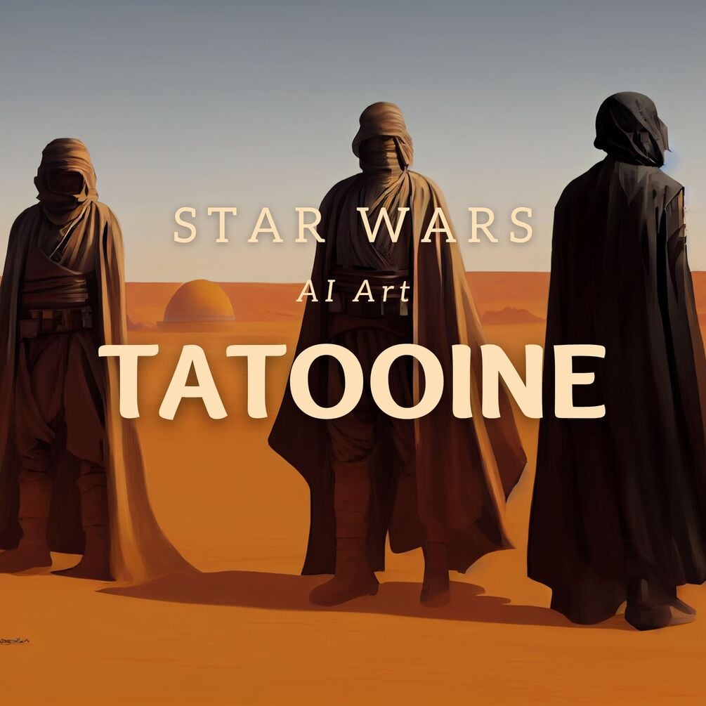 Tatooine Star Wars. Digital AI Art Pack in HiRes 4K
